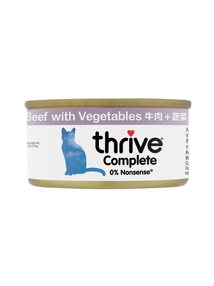 Thrive 脆樂芙 – 牛肉+菜 Beef with Vegetable 75g (原箱12罐@$12)