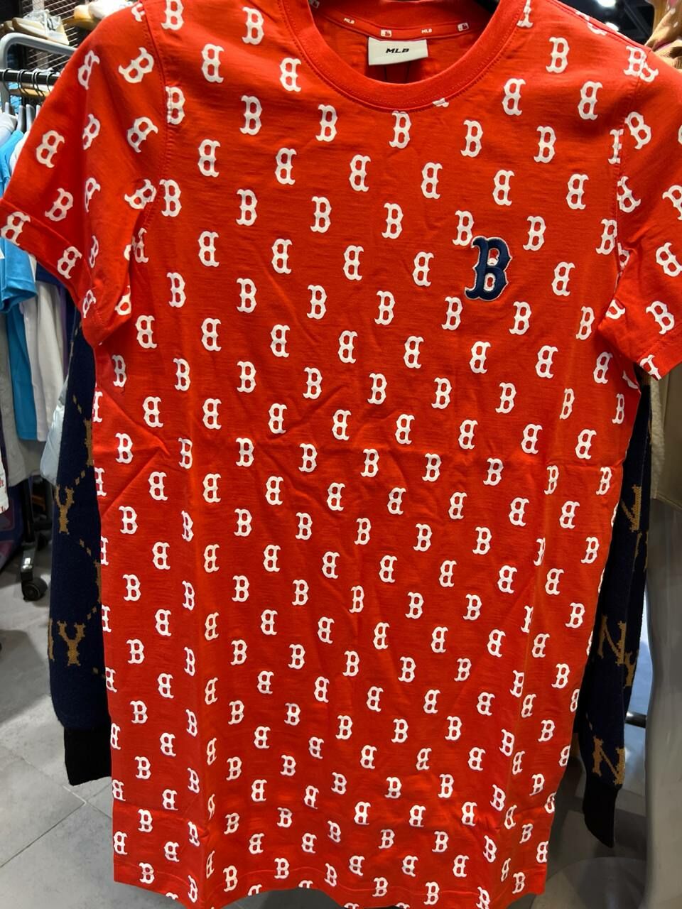 [S] MLB MONOGRAM BOSTON RED SOX SHORT SLEEVE ONE PIECE,RED, 3FOPM0123K0001-43RDL [FINAL SALE] (SMLB418)