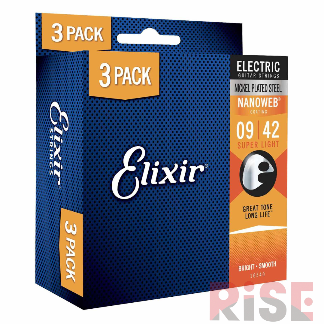 ELIXIR 09-42 Nanowab 三包裝 電吉他弦 奈米包覆塗層 16540