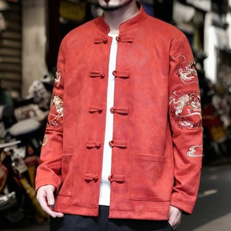 雙臂龍唐裝外套