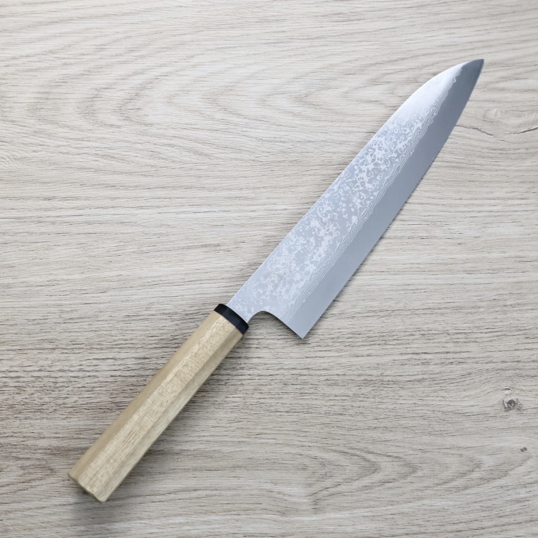 黑崎真 牛刀 210mm VG10Ｗ鋼 大馬士革