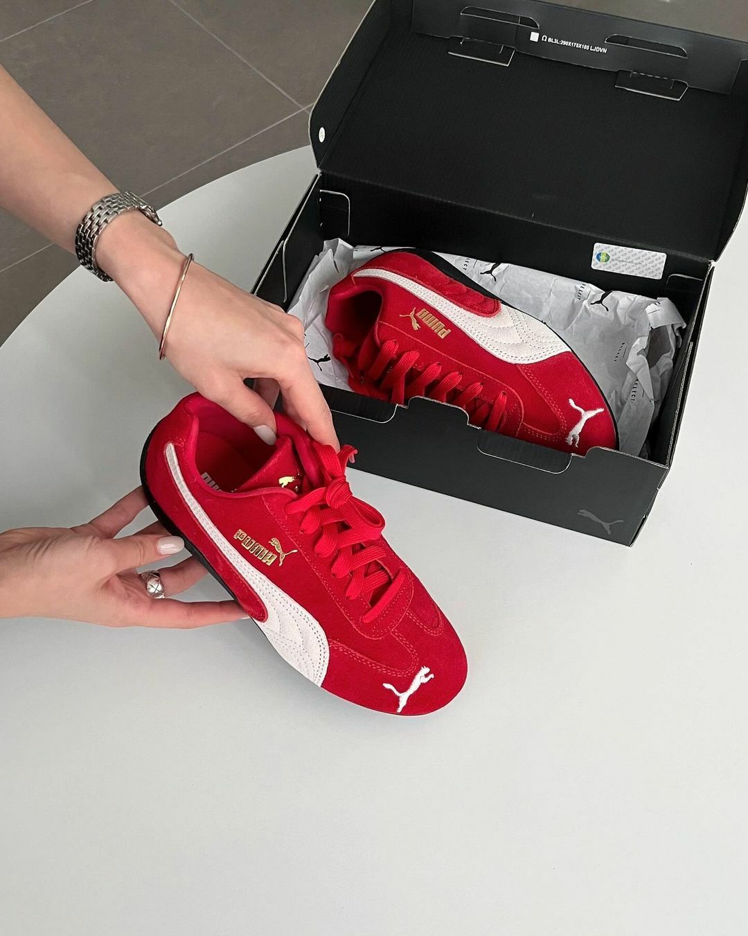 PUMA Speedcat OG Rose同款 黑色 紅色 小LOGO 賽車 復古鞋 39884601