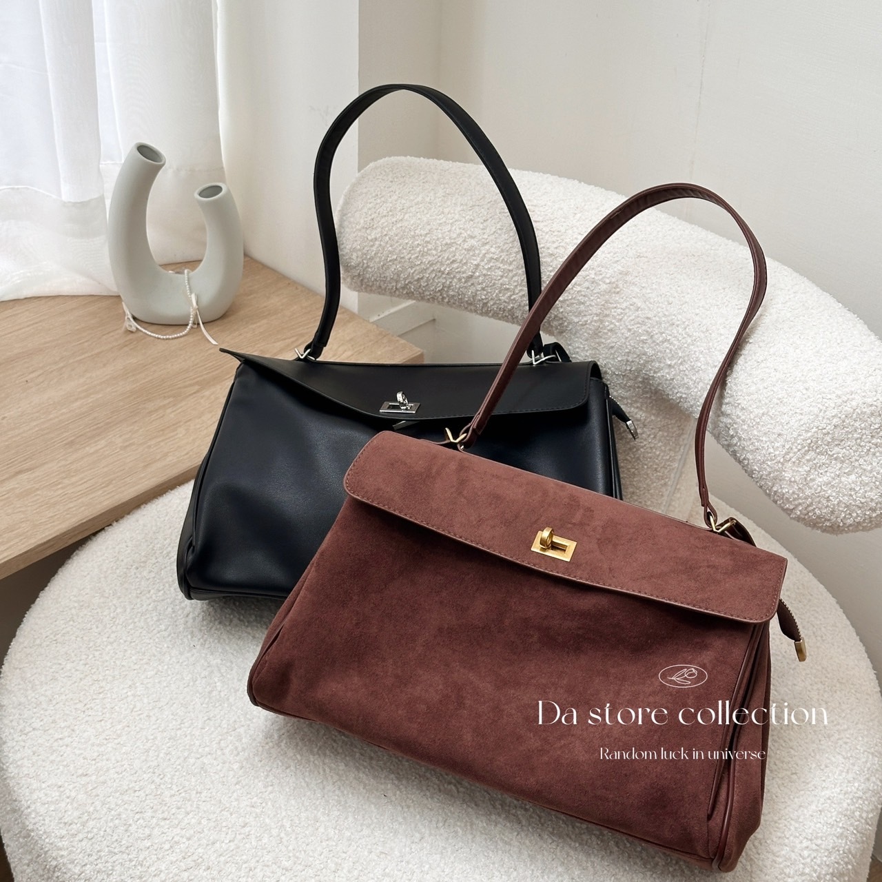 大容量手提單肩腋下包 二色 大小款 凱莉包