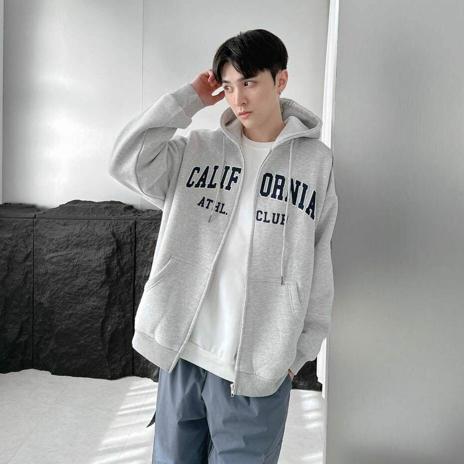 自訂款 厚磅刷毛 刺繡CALI 外套 帽夾 80460