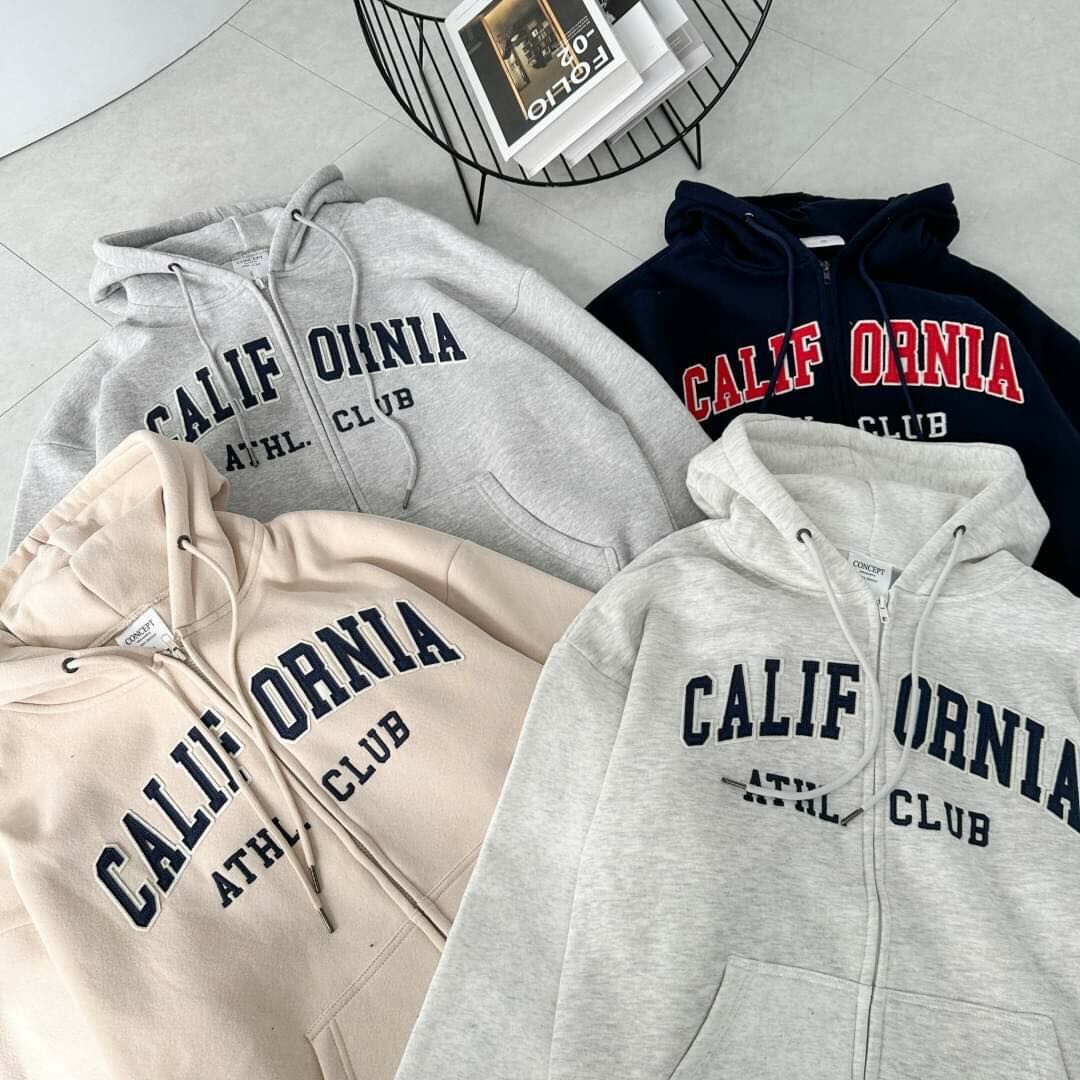 自訂款 厚磅刷毛 刺繡CALI 外套 帽夾 80460