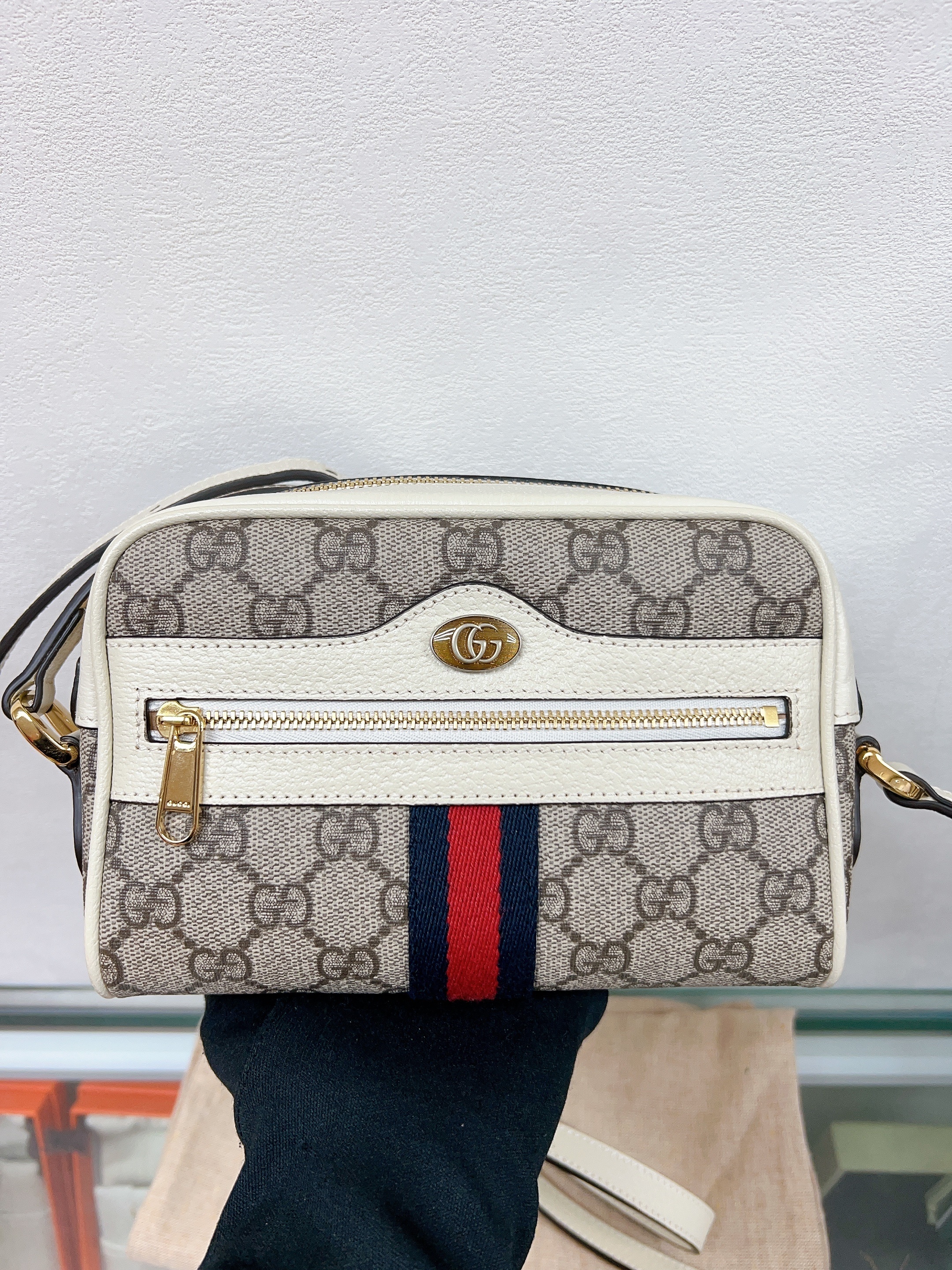 *Unused* Gucci ophidia camera bag white