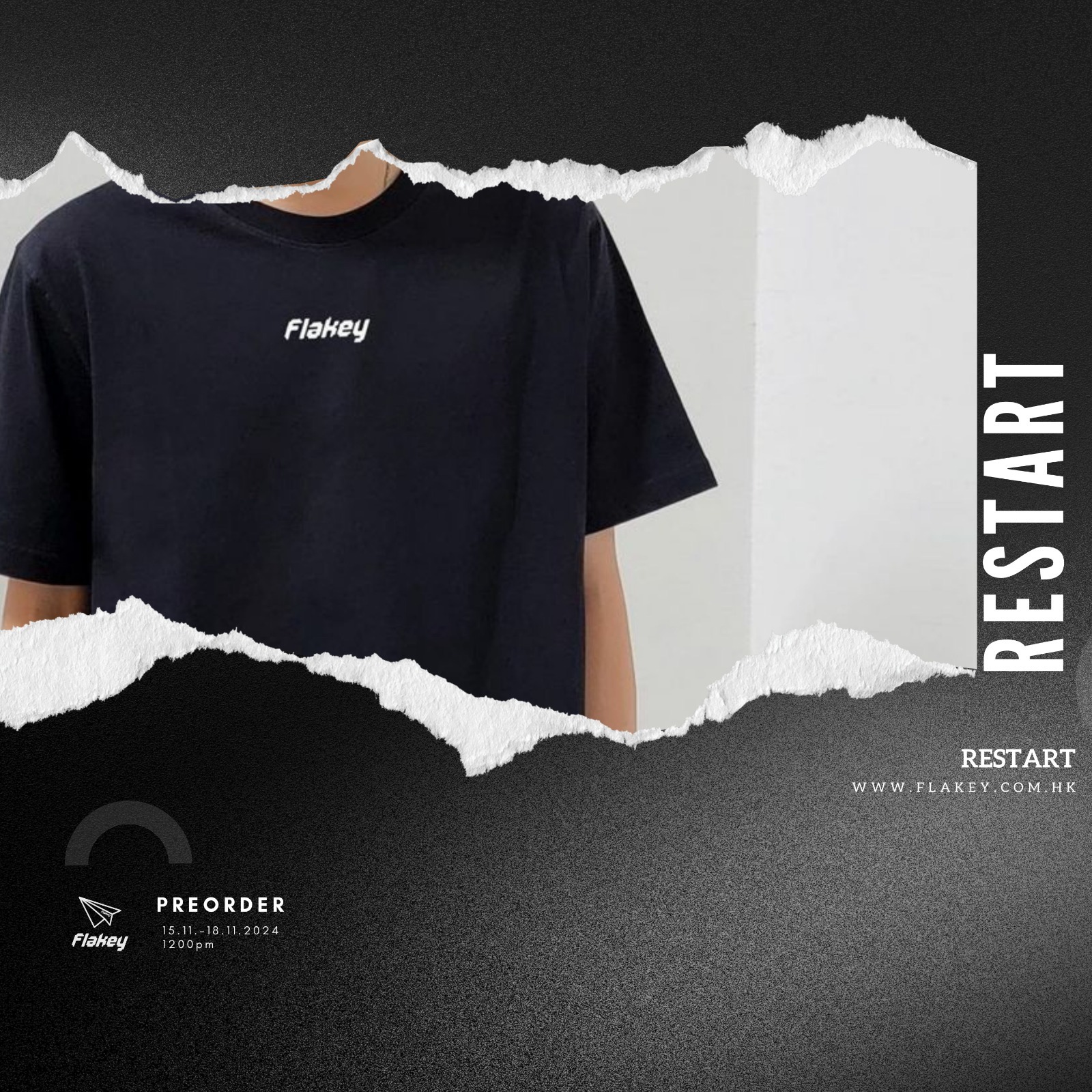 Restart  復刻Tee (黑)