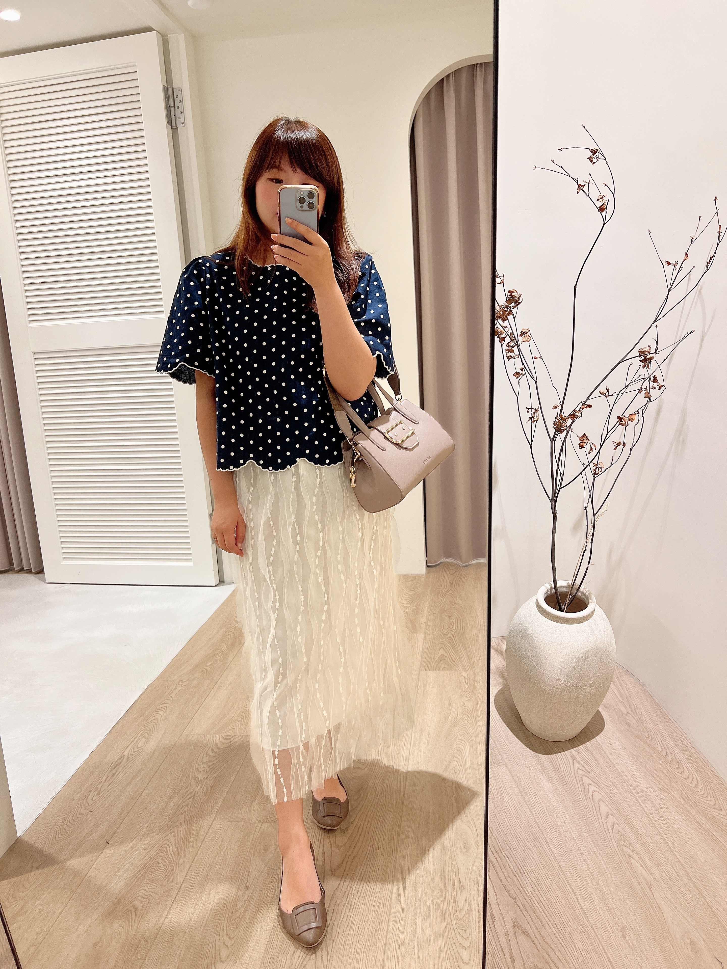 🇰🇷彈性柔美波浪紗網半身裙