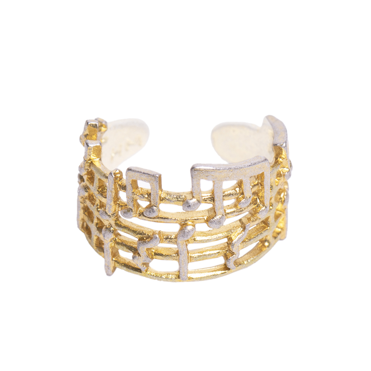 C譜號圖案的哥德式彈弓髮夾/戒指