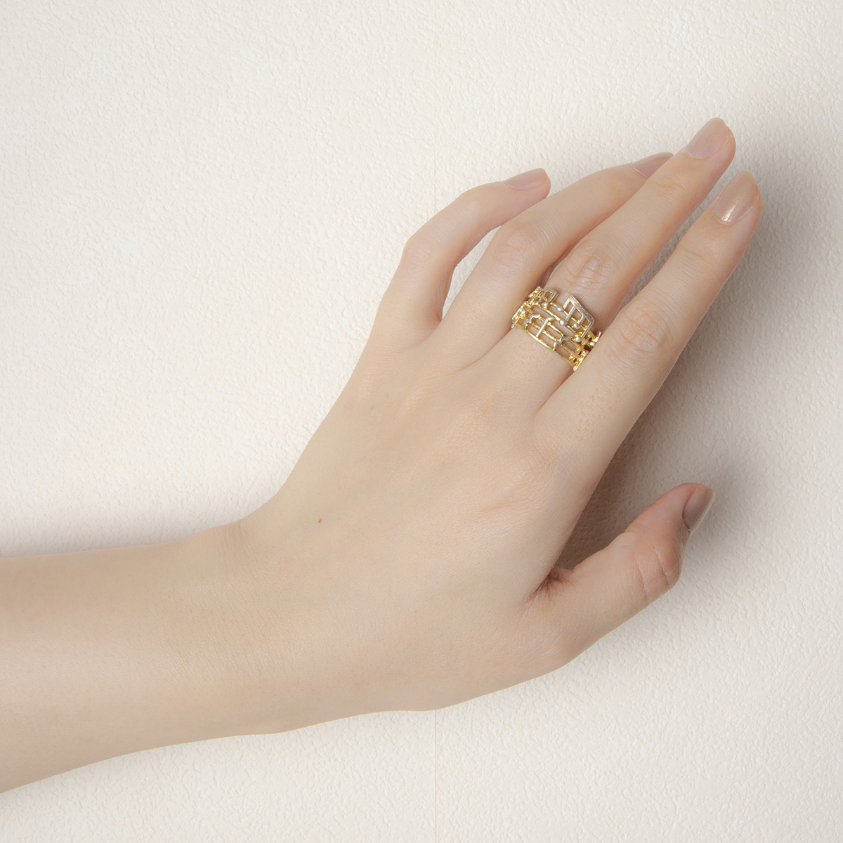 C譜號圖案的哥德式彈弓髮夾/戒指