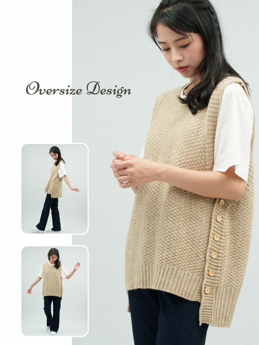 MIT加大尺碼針織背心