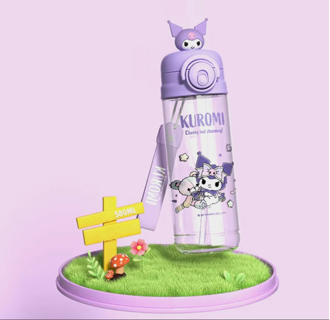 佻皮魔女 | 3D 便攜式吸管水樽| 兩段開合式(580ml)