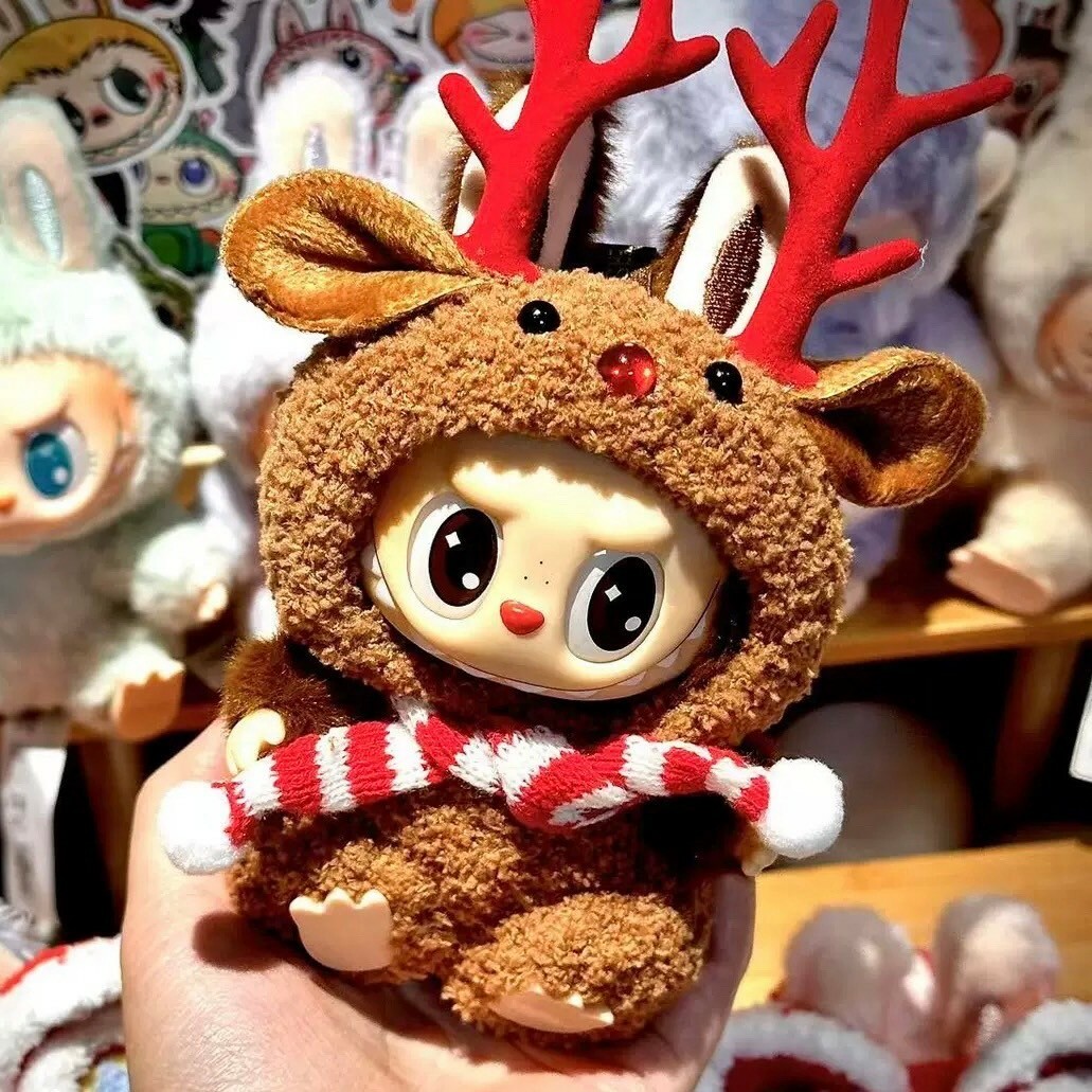 拉布布 LABUBU 坐坐派對 吊飾專用服裝 紅色鹿角造型麋鹿套裝 (無附吊飾)