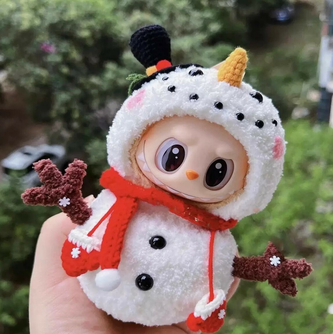 拉布布 LABUBU 坐坐派對 吊飾專用服裝 雪人造型套裝 (無附吊飾)