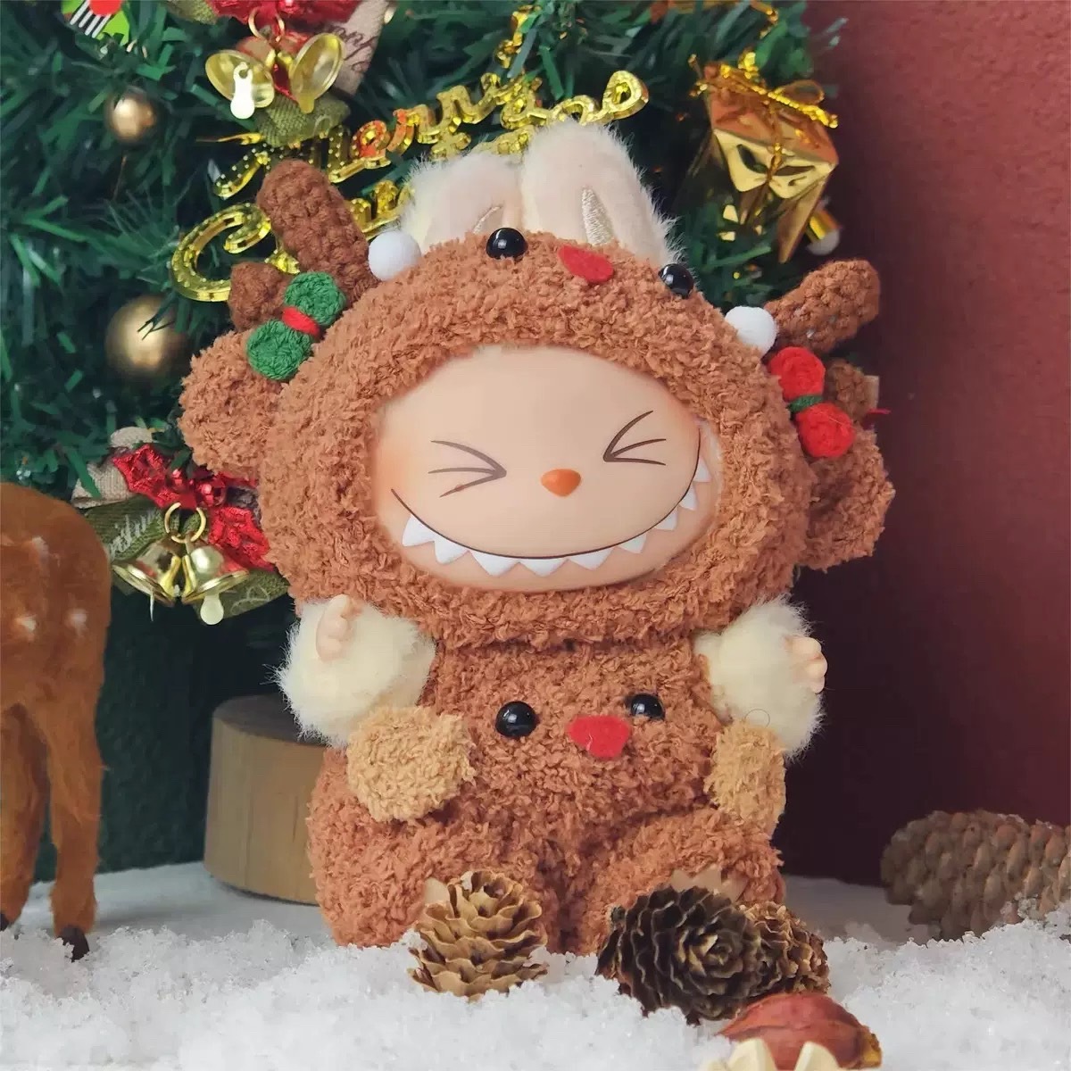 拉布布 LABUBU 坐坐派對 吊飾專用服裝 麋鹿造型套裝 (無附吊飾)