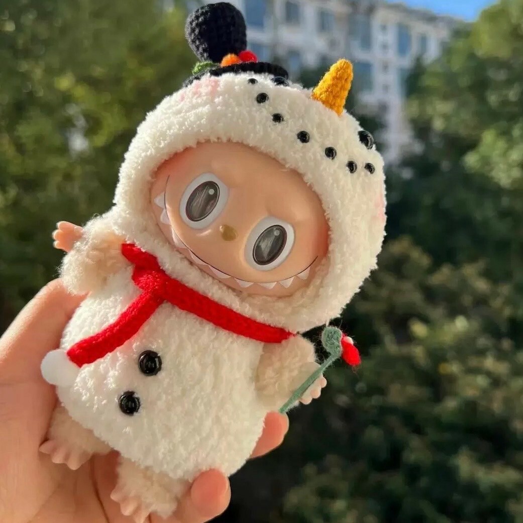 拉布布 LABUBU 心動馬卡龍 吊飾專用服裝 雪人造型套裝 (無附吊飾)
