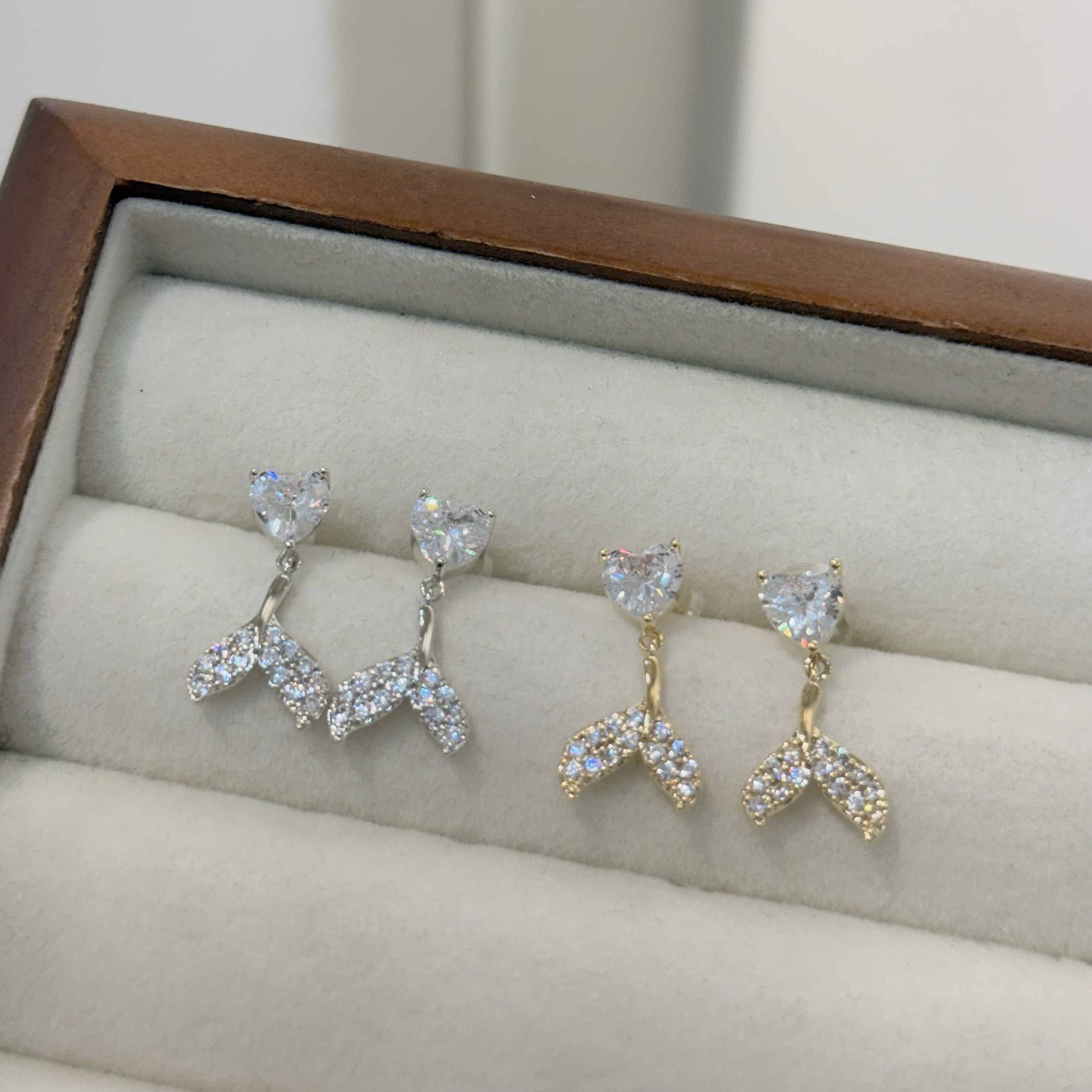 愛心鑽魚尾垂吊