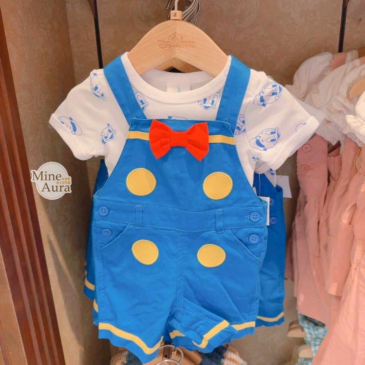 唐老鴨 Donald 嬰兒 吊帶褲+上衣 套裝 -香港迪士尼樂園