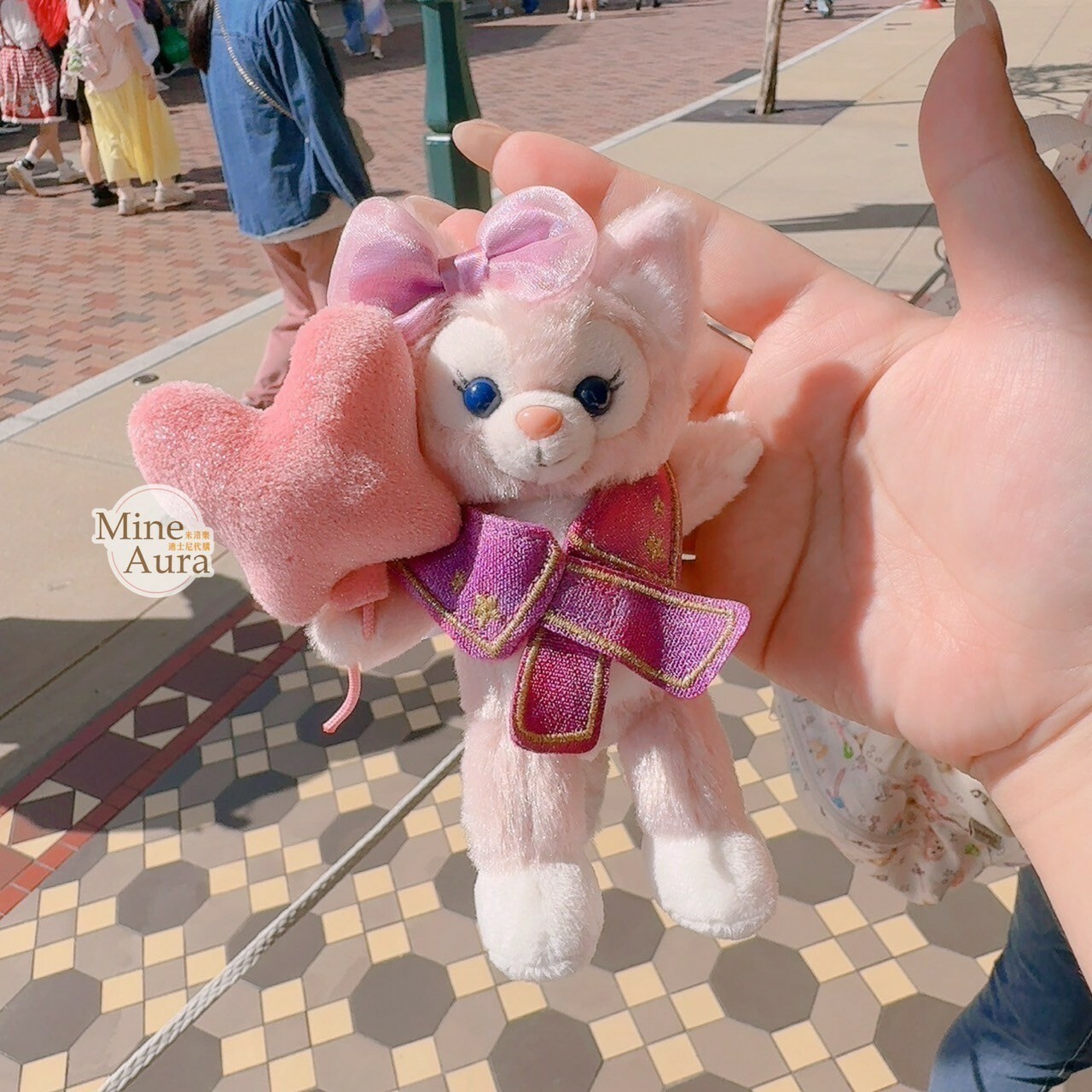 慶典氣球系列 玲娜貝兒 Lina bell 絨毛 吊飾 鑰匙圈 (可客製專屬刺繡字母) -香港迪士尼樂園