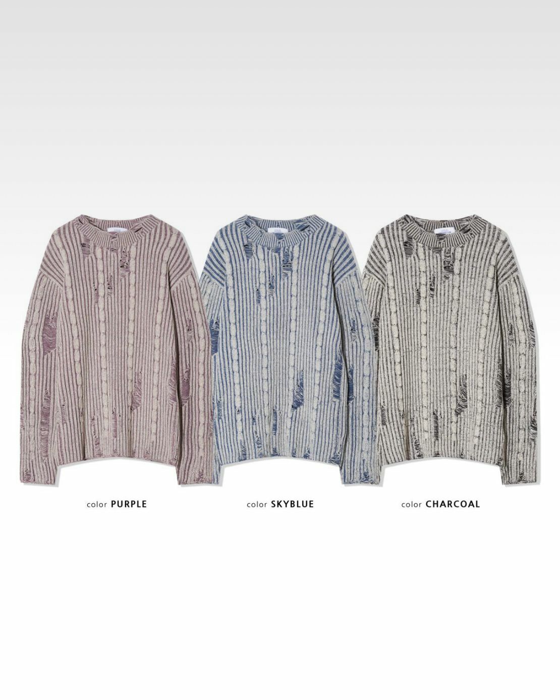 圓領扭紋針織衫 UNUSED-025T