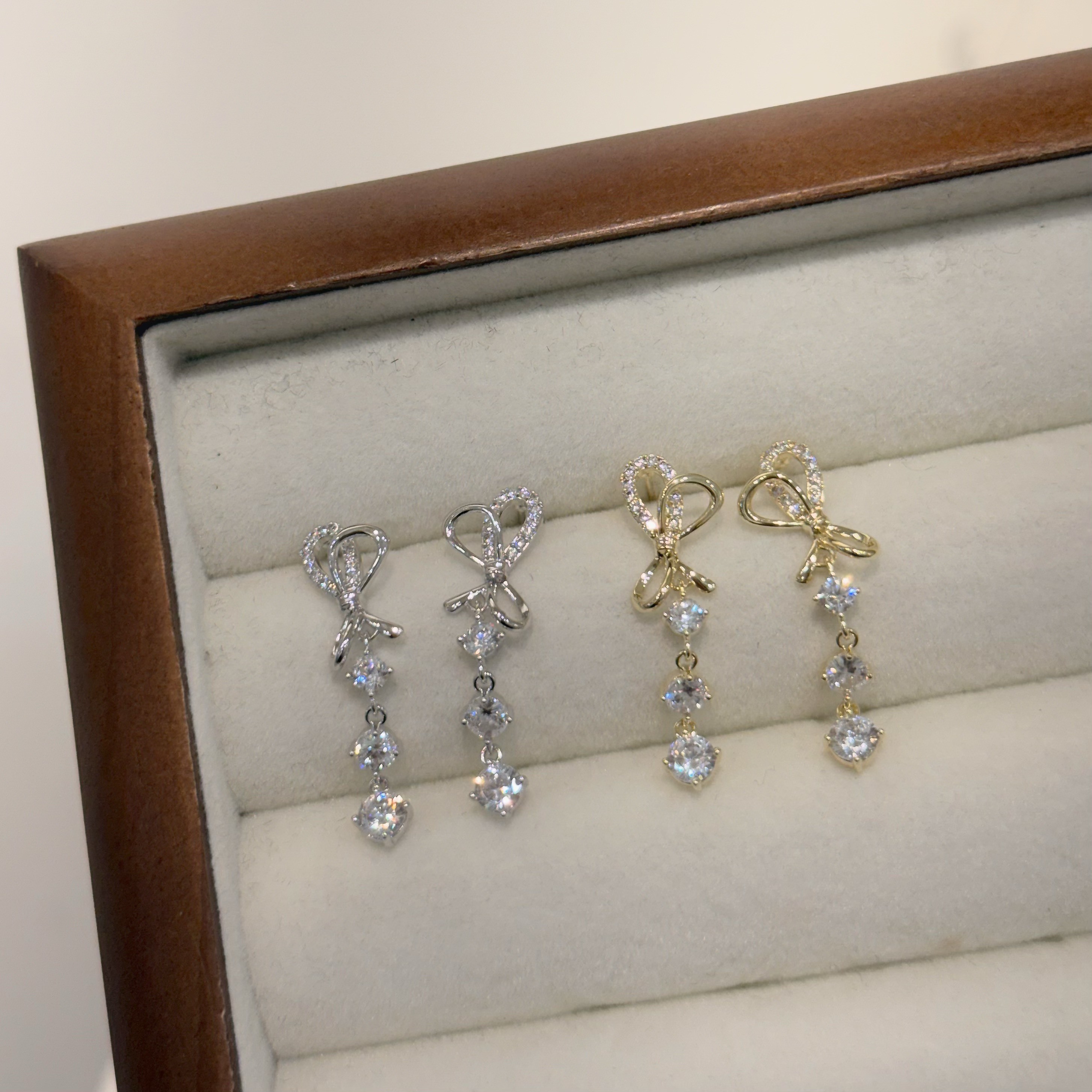 排鑽蝴蝶結單鑽垂吊