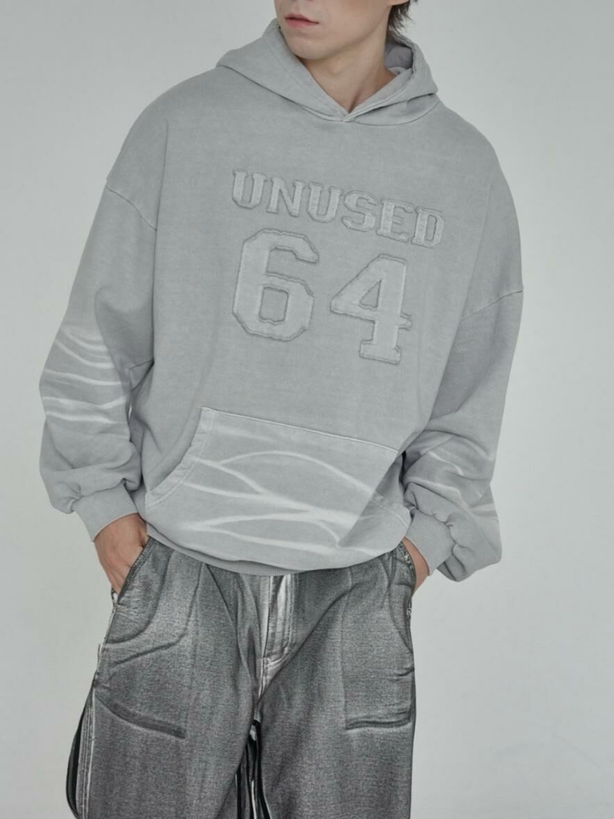 洗水英文字連帽衛衣 UNUSED-027T