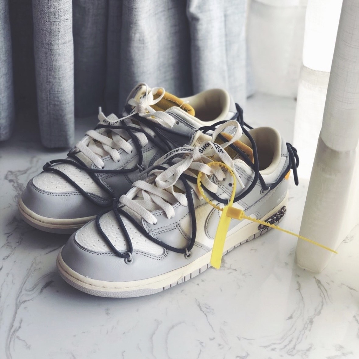 OFF-WHITE X Nike Dunk THE 50 NO.41 2021年 聯名 灰鞋帶黃扣 DM1602-105
