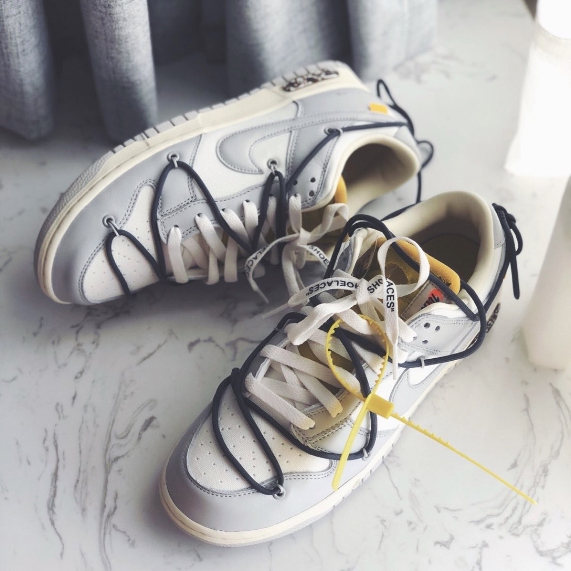 OFF-WHITE X Nike Dunk THE 50 NO.41 2021年 聯名 灰鞋帶黃扣 DM1602-105