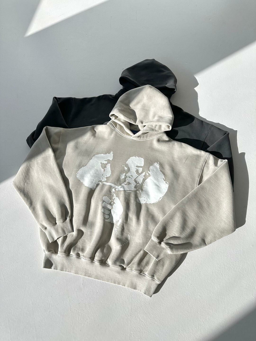 洗水圖案連帽衛衣 LANE-055T