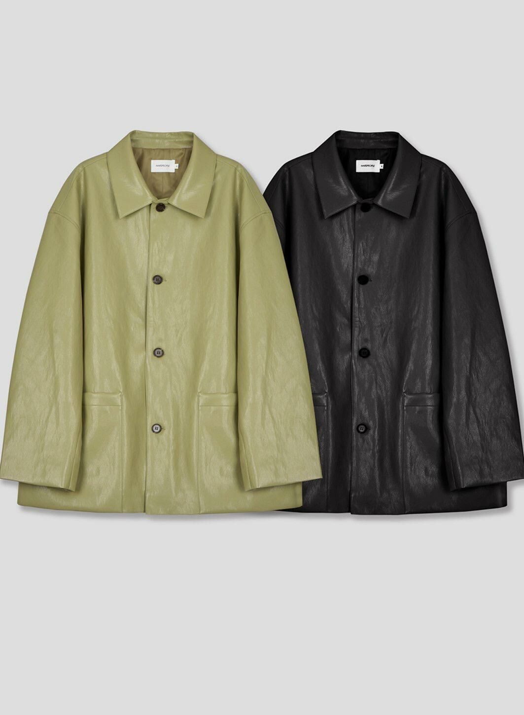 反領合成皮褸 MARSPEOPLE-018JK