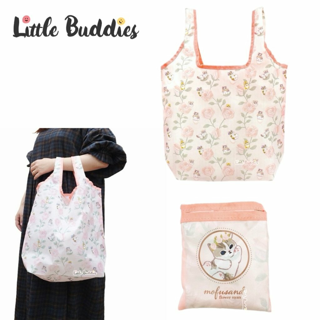日本 mofusand 可折疊環保袋 花花系列