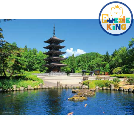 夏日陽光下的西寶寺五重塔（宮城縣）