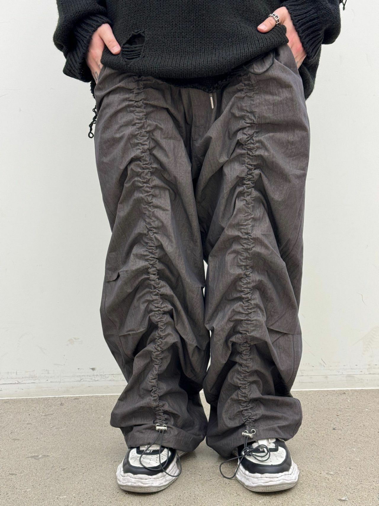 淨色皺摺鬆身褲 GLAMOUR-056P