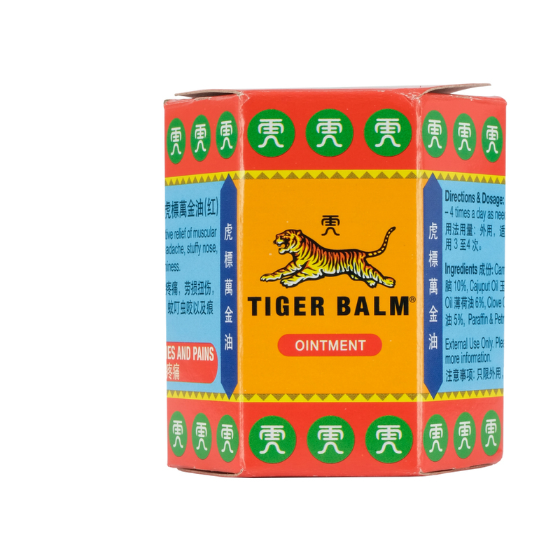 香港 Tiger Balm 虎標萬金油 30g｜紅色肉桂溫感／白色薄荷清涼｜舒緩痠痛頭痛通鼻雙效配方