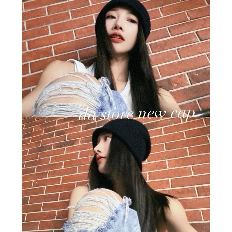 針織捲編帽/二款