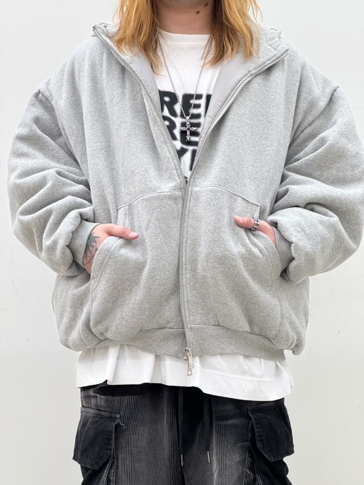 淨色連帽拉鍊外套 GLAMOUR-058JK