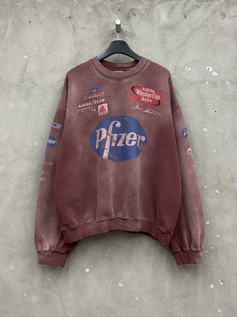 洗水英文字圖案衛衣(薄抓毛底) ARCHIVE-264T