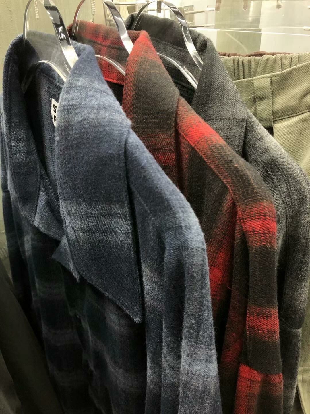 格仔長袖恤衫 SWAG-003S