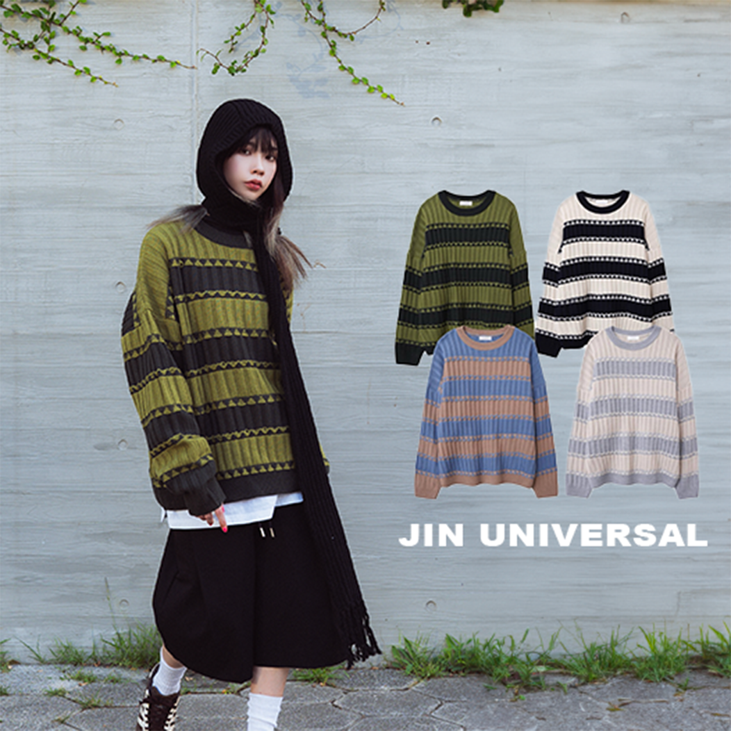 JIN UNIVERSAL🇰🇷 條紋針織毛衣
