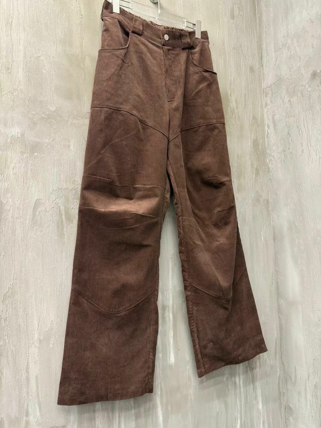 淨色暗直紋鬆身褲 SWAG-010P