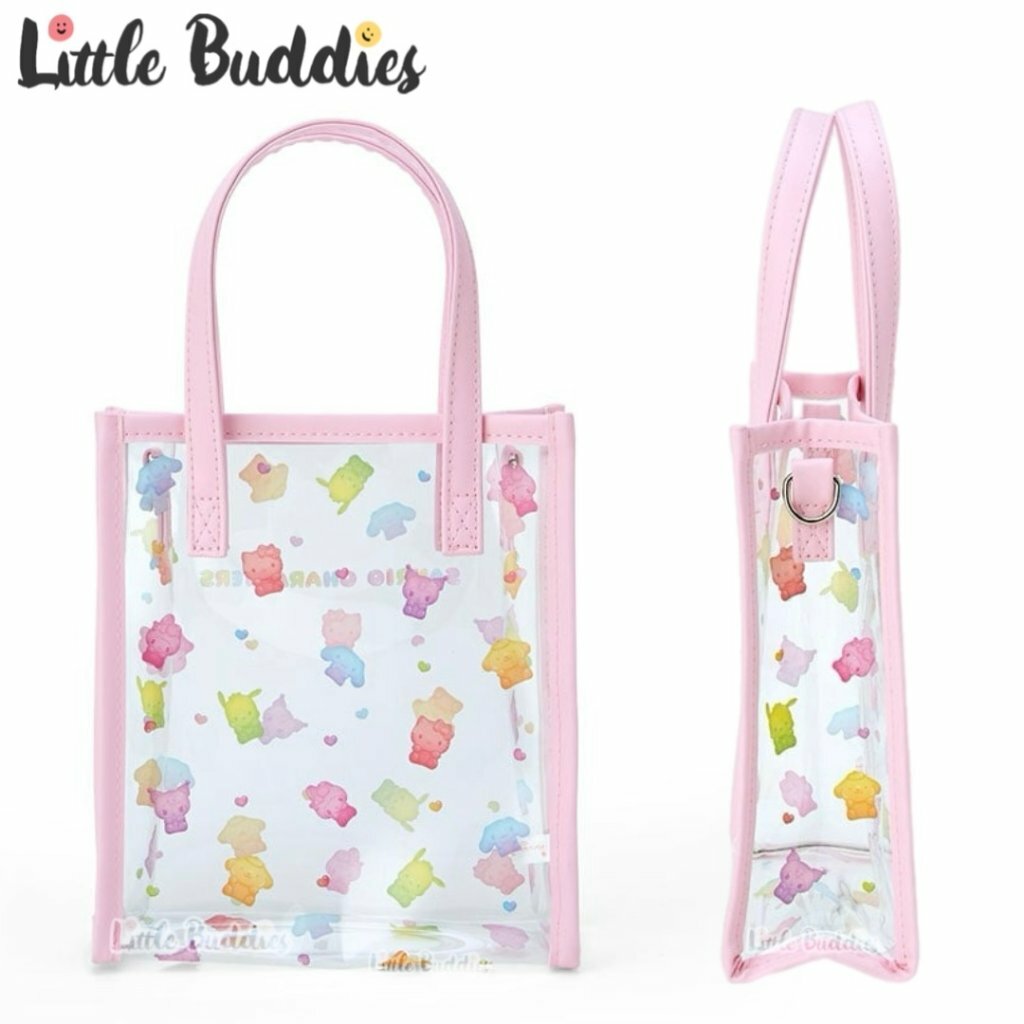 日本 Sanrio 軟糖系列 - 兩用透明斜揹袋