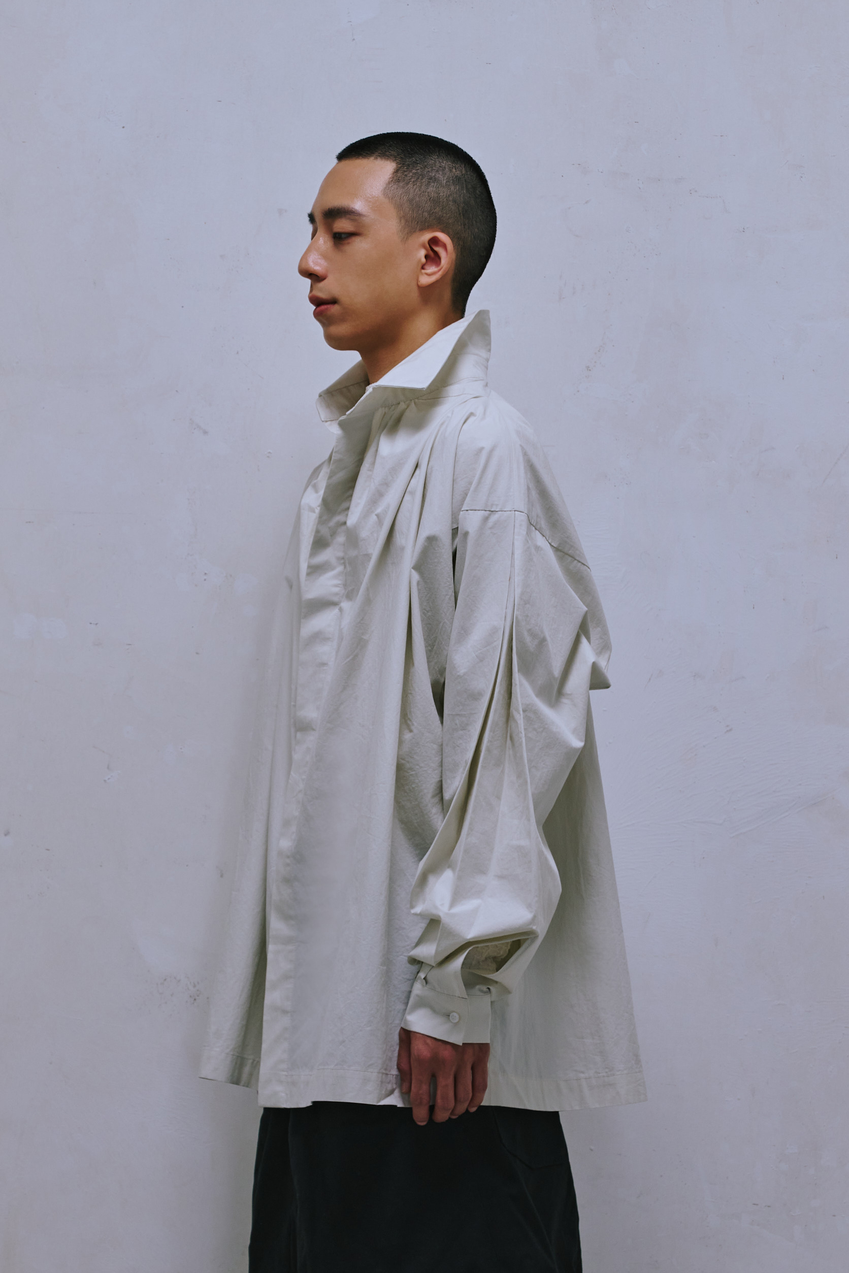 SQUARE CUT LONG-SLEEVE “MENS” SHIRT