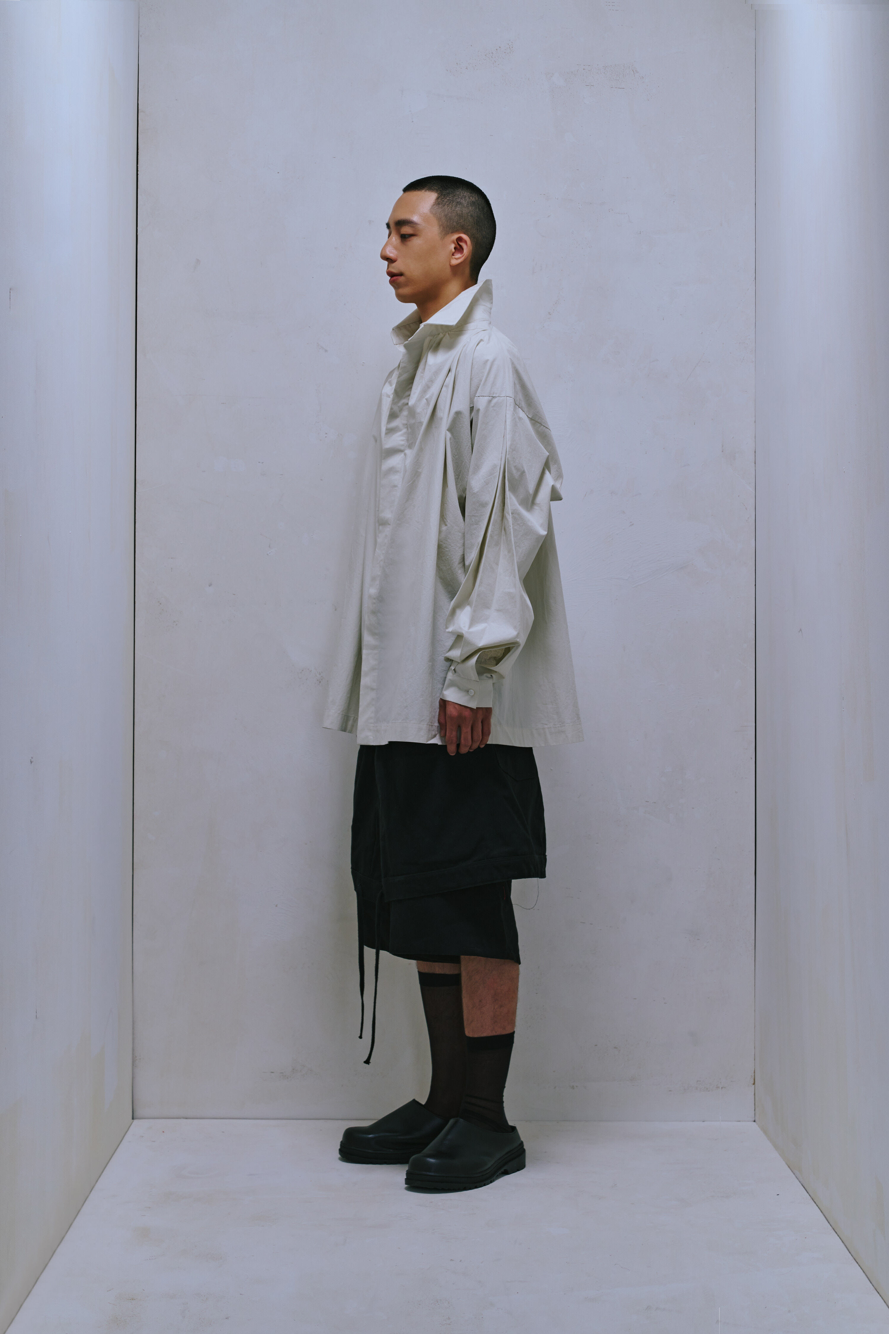SQUARE CUT LONG-SLEEVE “MENS” SHIRT