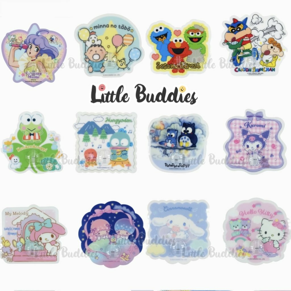 港版Sanrio/蠟筆小新/Snoopy/芝麻街/Usagyuuun兔/小忌廉造型掛勾