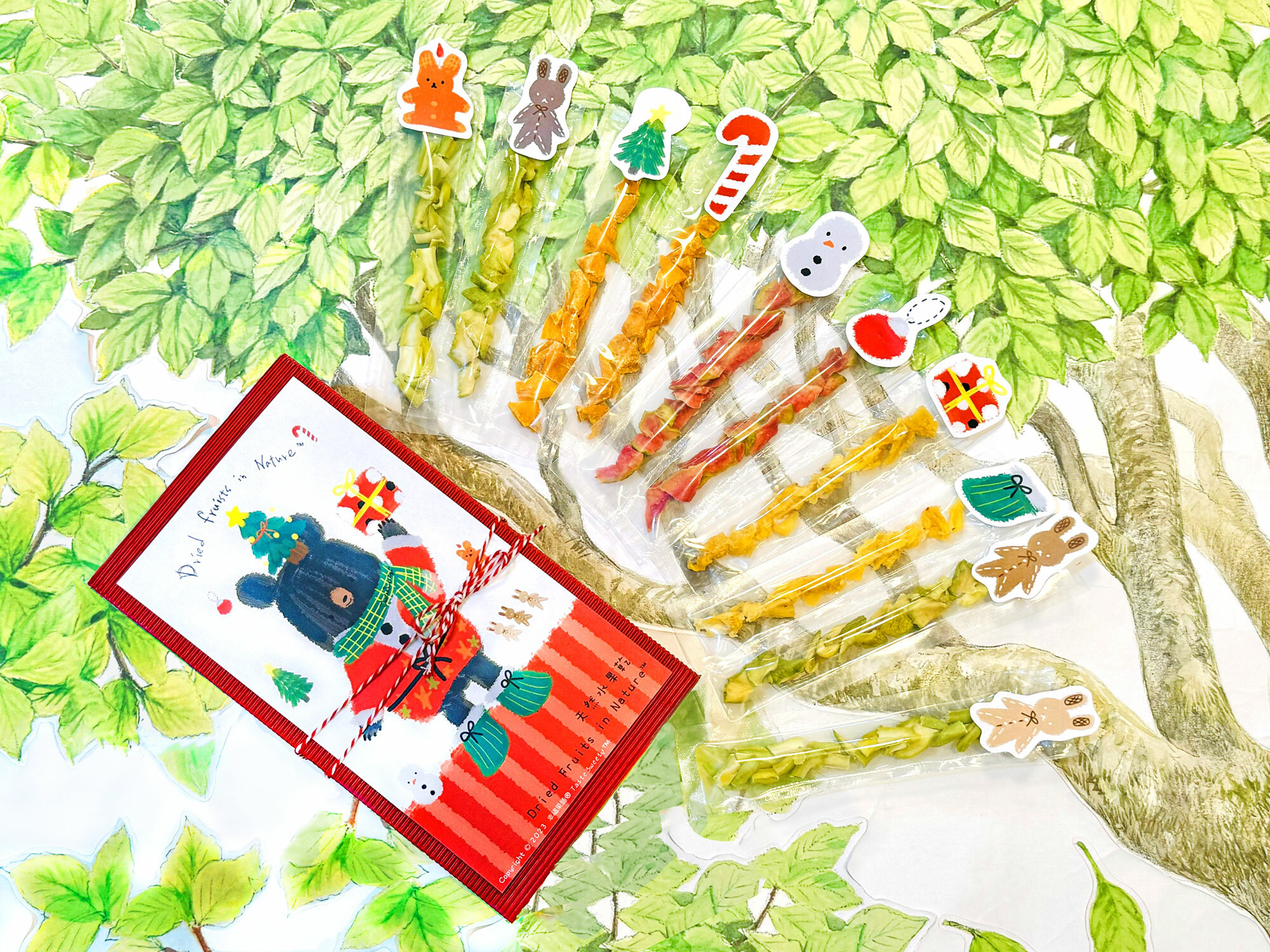 聖誕禮物熊水果乾小禮盒10入