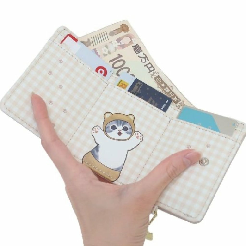  日本 mofusand 2摺PU銀包