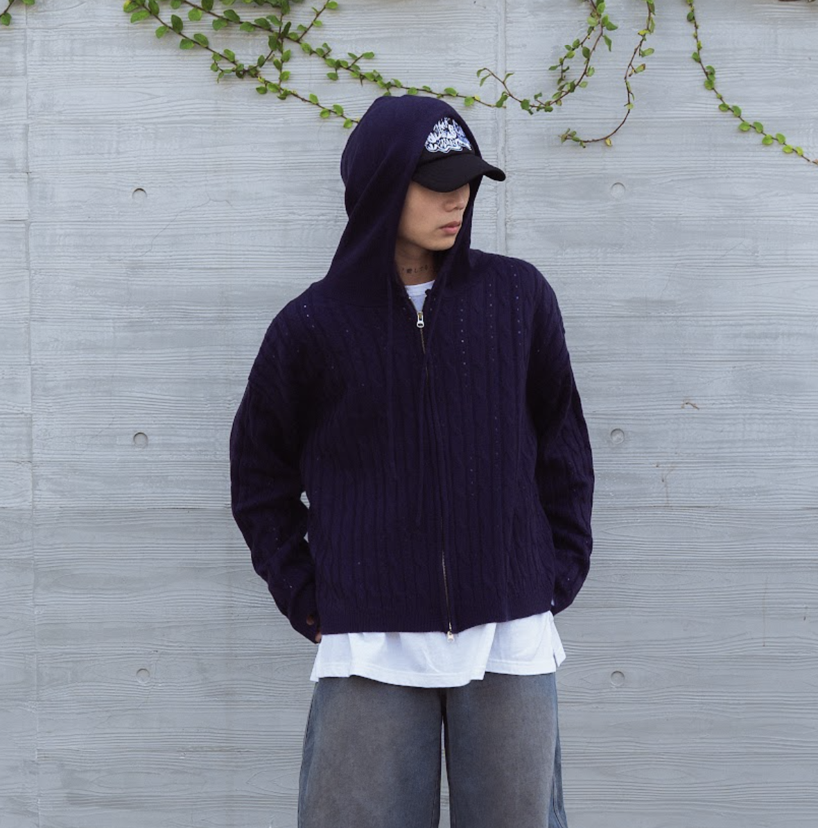 JIN UNIVERSAL🇰🇷 麻花針織連帽外套