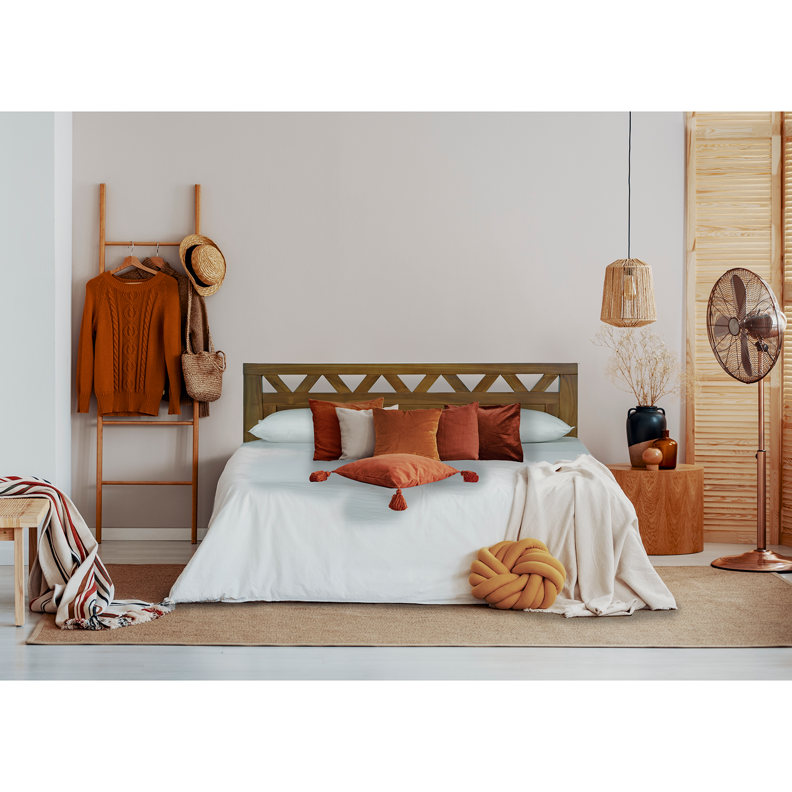 Adimia 美胡色實木床檯 〔BB45ASW〕