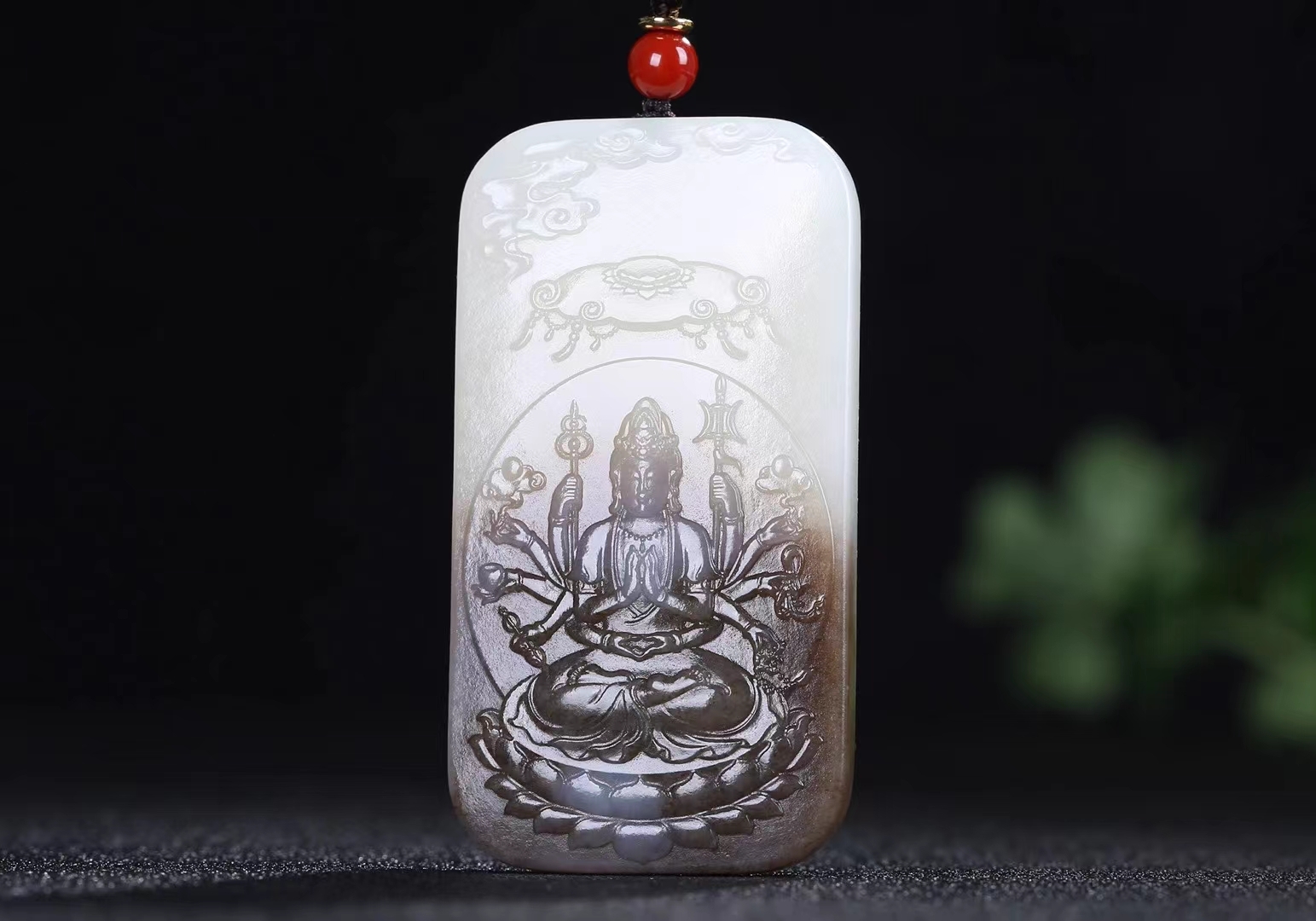 和田玉慈航普渡掛件,天然和田玉軟玉