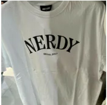 [S] NERDY SERIF ARCH LOGO S/S T-SHIRT,WHITE, PNEU24ST250005 (SN471)